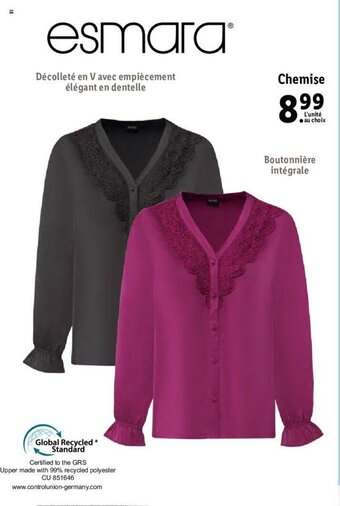 Lidl Chemise offre