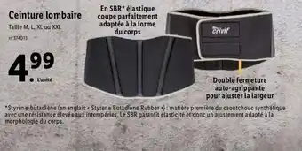 Lidl Ceinture lombaire offre