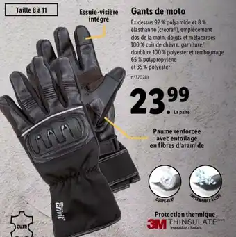 Lidl Gants de moto offre