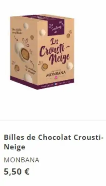 billes de chocolat crousti-neige