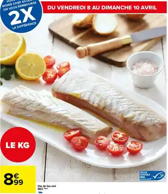 Carrefour Market Dos de lieu noir MSC offre