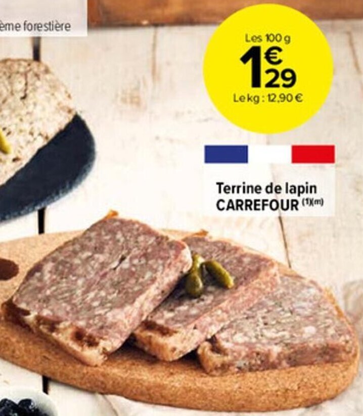 Promo Terrine de lapin CARREFOUR chez Carrefour Market