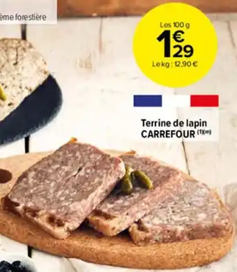 Carrefour Market Terrine de lapin CARREFOUR offre