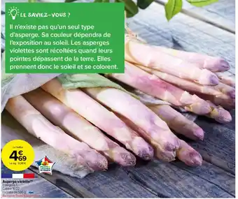 Carrefour Market Asperge violette offre