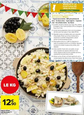 Carrefour Market Morue séchée pré-découpée offre