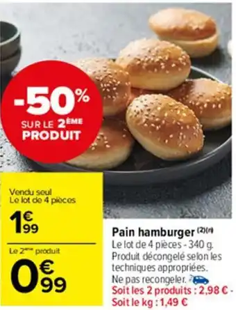 Pain hamburger