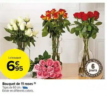 Carrefour Market Boquet de 11 roses offre