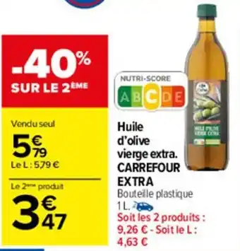 Carrefour Market Huile d'olive vierge extra offre