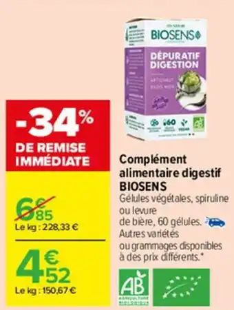Complément alimentaire digestif