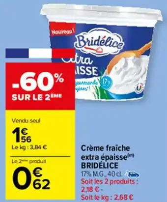Carrefour Market Crémw fraiche extra épaisse offre