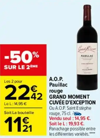 Carrefour Market Pauillac rouge offre