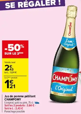 Carrefour Market Jus de pomme pétillant offre