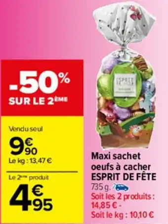 Carrefour Market Maxi sachet oeufs a cacher offre
