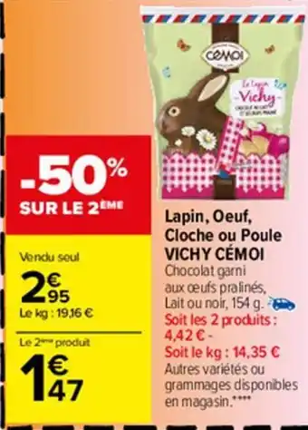 Carrefour Market Lapin, oeuf, cloche ou poule offre