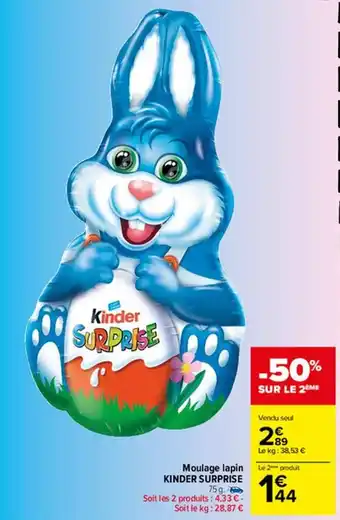 Carrefour Market Moulage lapin offre