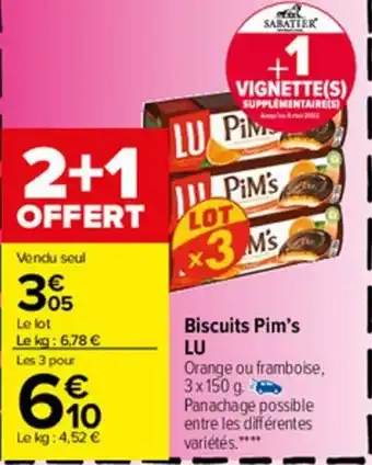 Carrefour Market Biscuits pim's offre