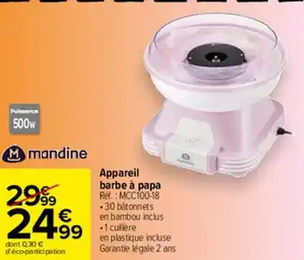 Carrefour Market Appareil barbe a papa offre