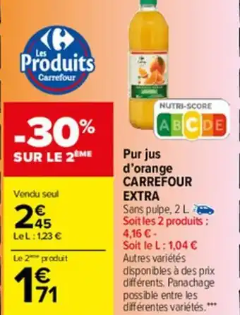 Carrefour Market Pur jus d'orange offre