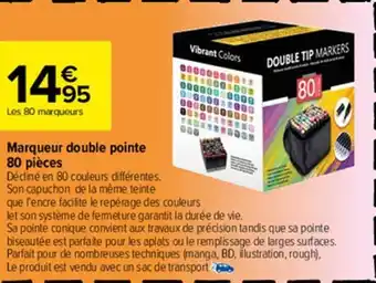 Carrefour Market Marqueur double pointe 80 pieces offre