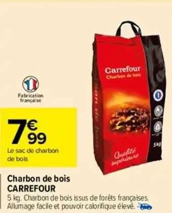 Carrefour Market Charbon de bois offre
