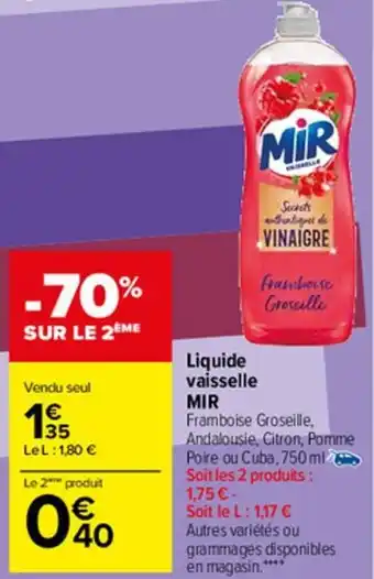 Carrefour Market Liquide vaisselle offre