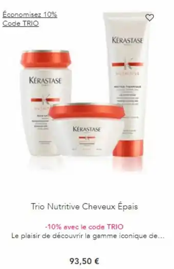 Trio nutritive cheveux epais