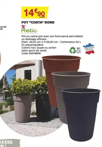 Pot Costa Rond