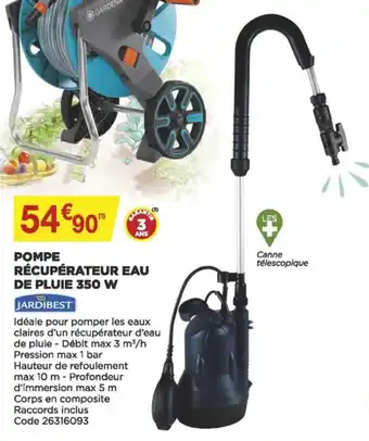 Bricomarché Pompe Récupérateur Eau offre