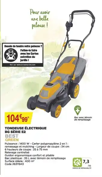 Bricomarché Tondeuse électrique offre