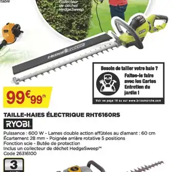 Bricomarché Taille-Haies électrique RHT6160RS offre