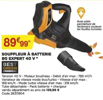 Bricomarché Souffleur à Batterie offre
