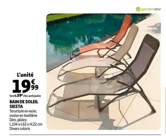 Auchan Bain de soleil siesta offre