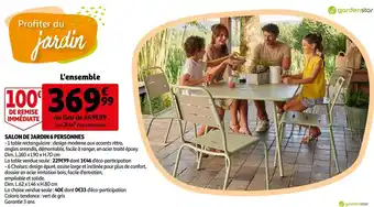 Auchan Salon de jardin 6 personnes offre