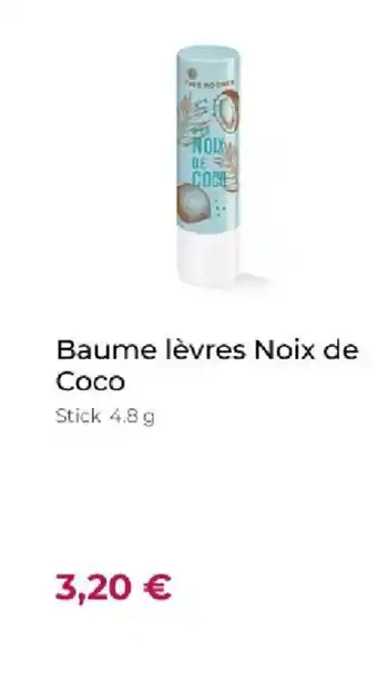 Yves Rocher Baume Lèvres Noix de Coco offre