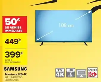 Carrefour Samsung Téléviseur LED 4k offre