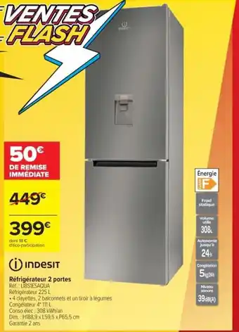 Carrefour Réfrigérateur 2 Portes offre