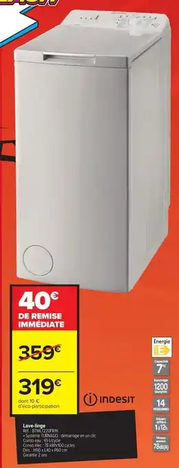 Carrefour Lave-Linge offre