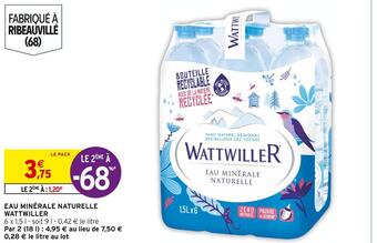 Intermarché Wattwiller eau minérale naturelle offre