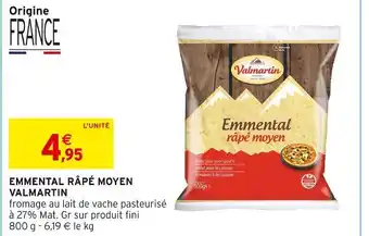 Intermarché Valmartin emmental râpé moyen offre