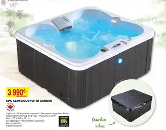 Bricomarché Spa Acrylique Patio Gander offre