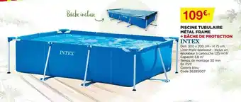 Bricomarché Piscine Tubulaire Métal Frame + Bâche De Protection Intex offre