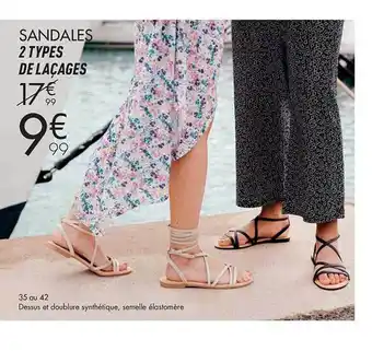 Gémo Sandales 2 Types De Laçages offre