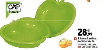 JouéClub 2 Bacs à Sable Pomme Verte offre