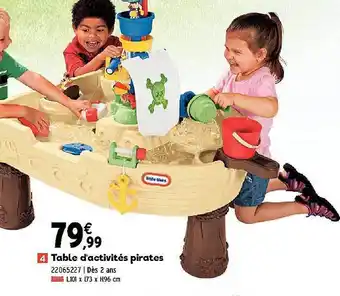JouéClub Table D'activités Pirates offre
