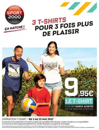 Sport 2000 Le T-shirt offre