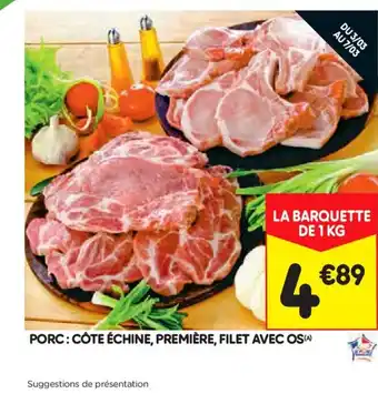 Leader Price Porc: Côté Échine offre