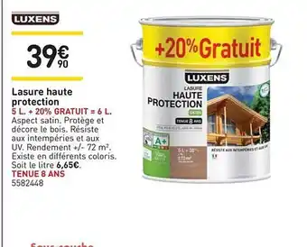 Weldom Lasure Haute Protection Luxens offre