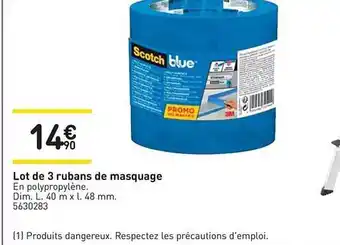 Weldom Lot De 3 Rubans De Masquage offre