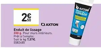 Weldom Enduit De Lissage Axton offre