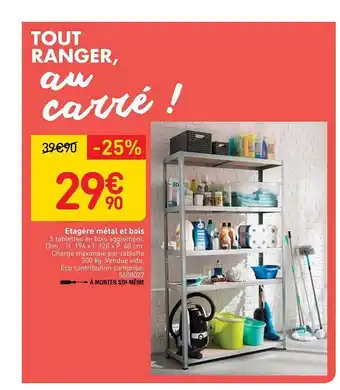 Weldom étagère Métal Et Bois offre